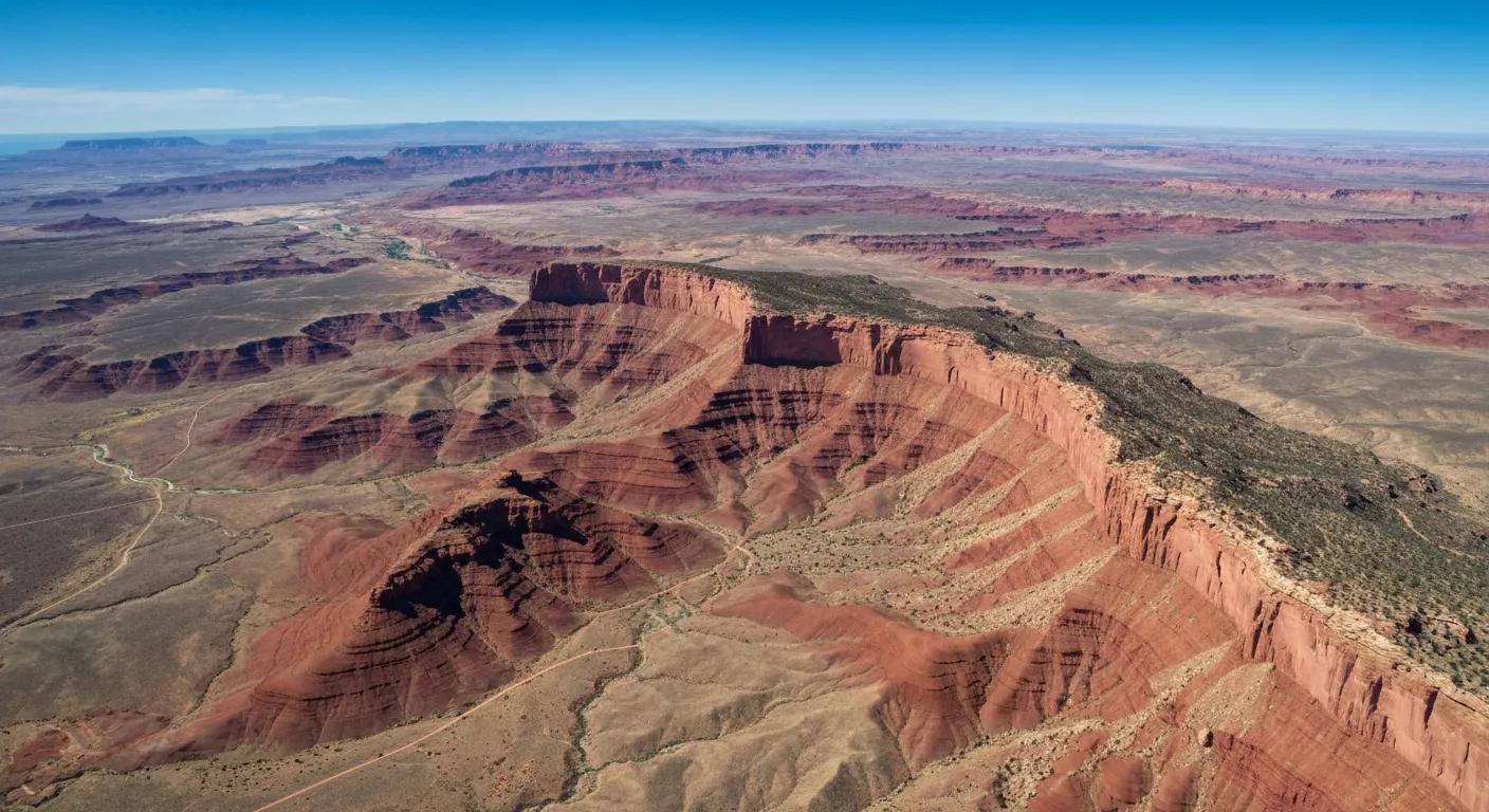 Drone capturing high-resolution imagery over Utah landscape for topographic mapping