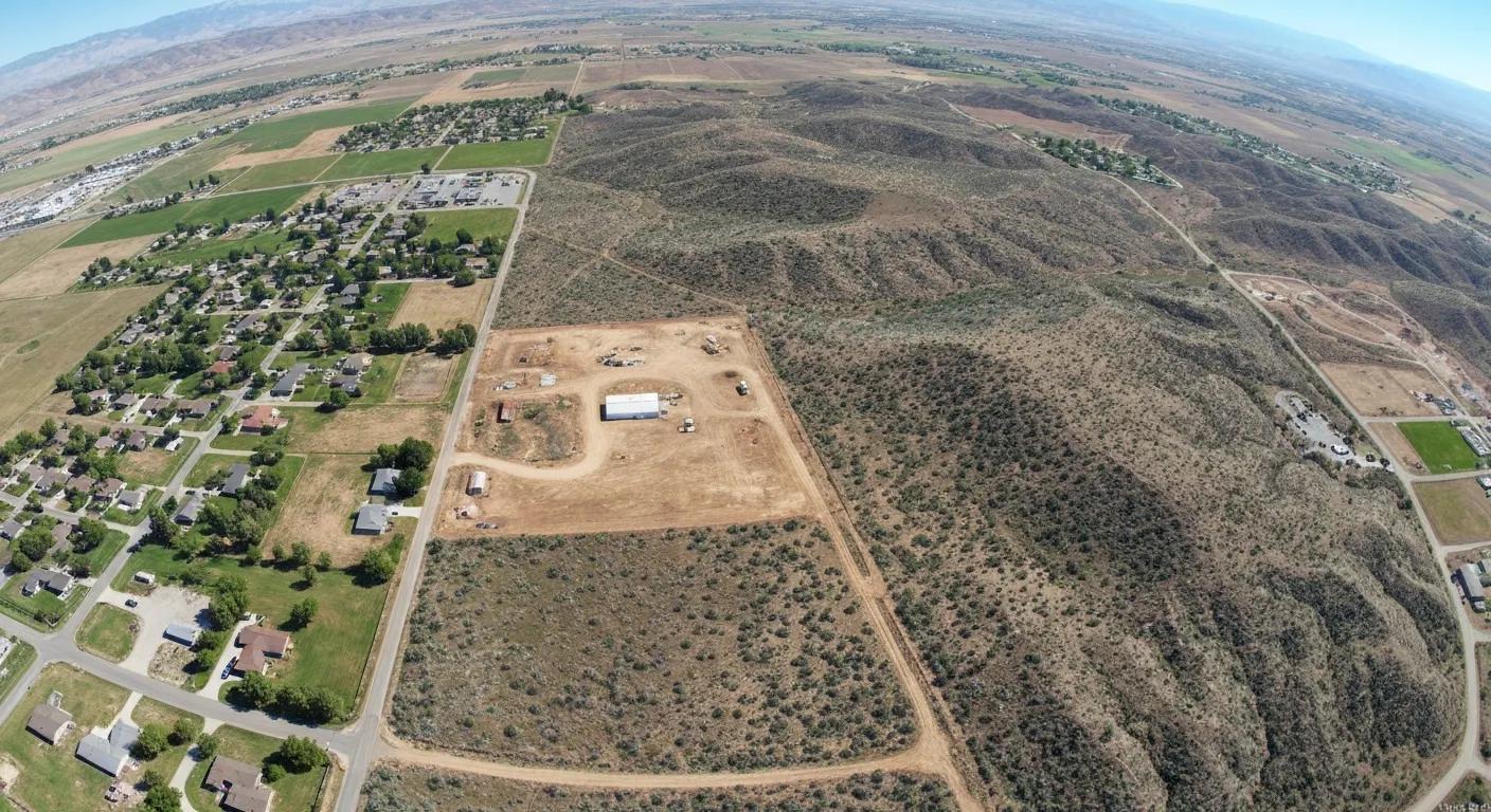 Drone flying over a site to collect aerial imagery for a survey near Ephraim, UT