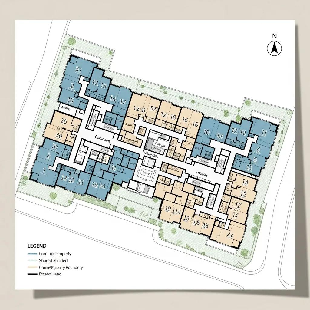 Detailed condominium plat map illustrating layout and boundaries