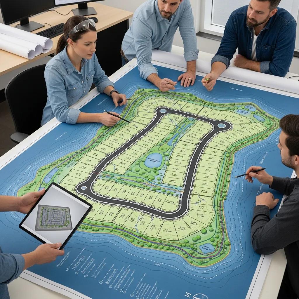 Detailed site plan for a residential subdivision in Utah showcasing engineering design elements